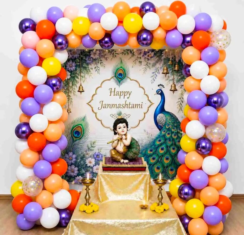 Janmashtami Balloon Decoration for Office in Gurgaon
