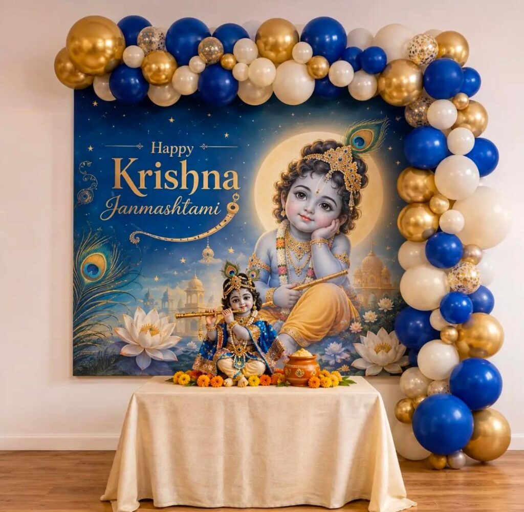 Janmashtami Balloon Decoration for Office in Noida